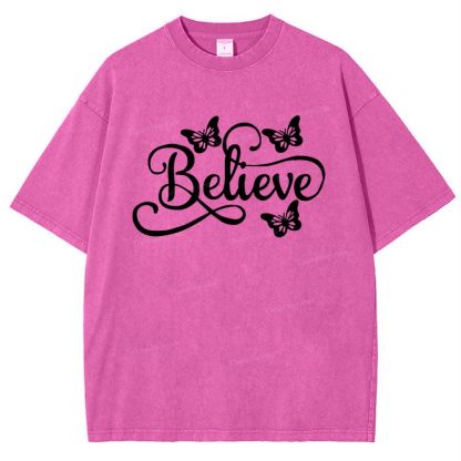 Believe Snowflake Vintage Washed T-Shirt