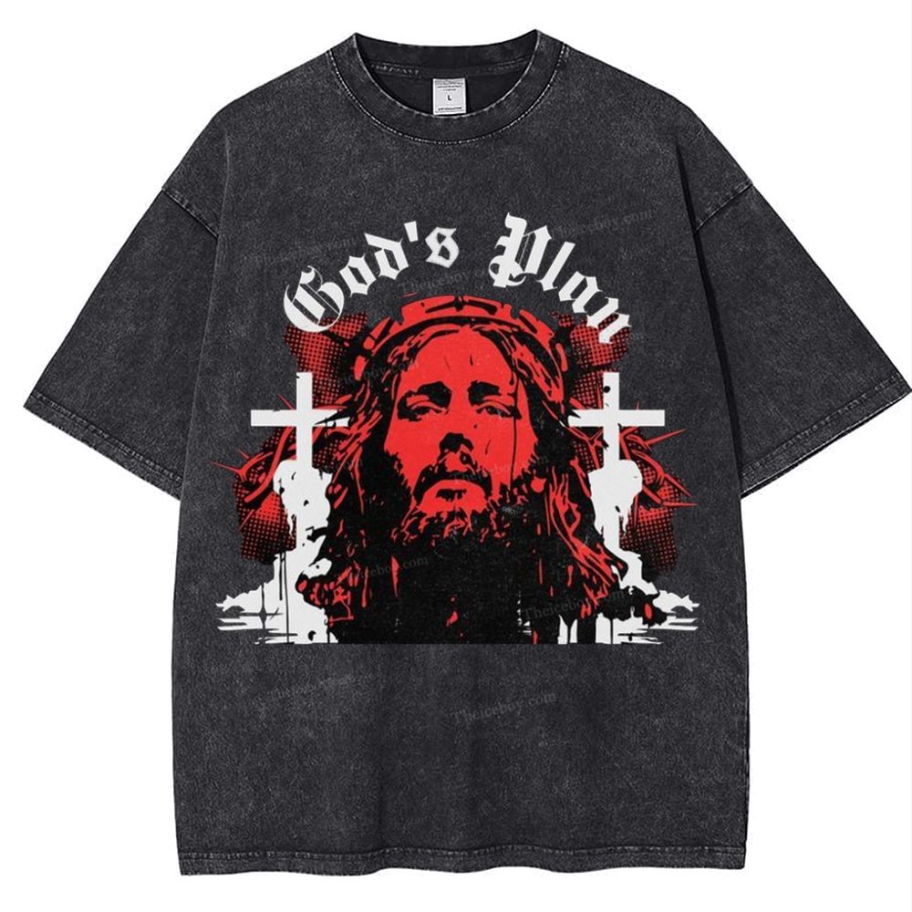 God's Plan Snowflake Vintage Washed T-Shirt