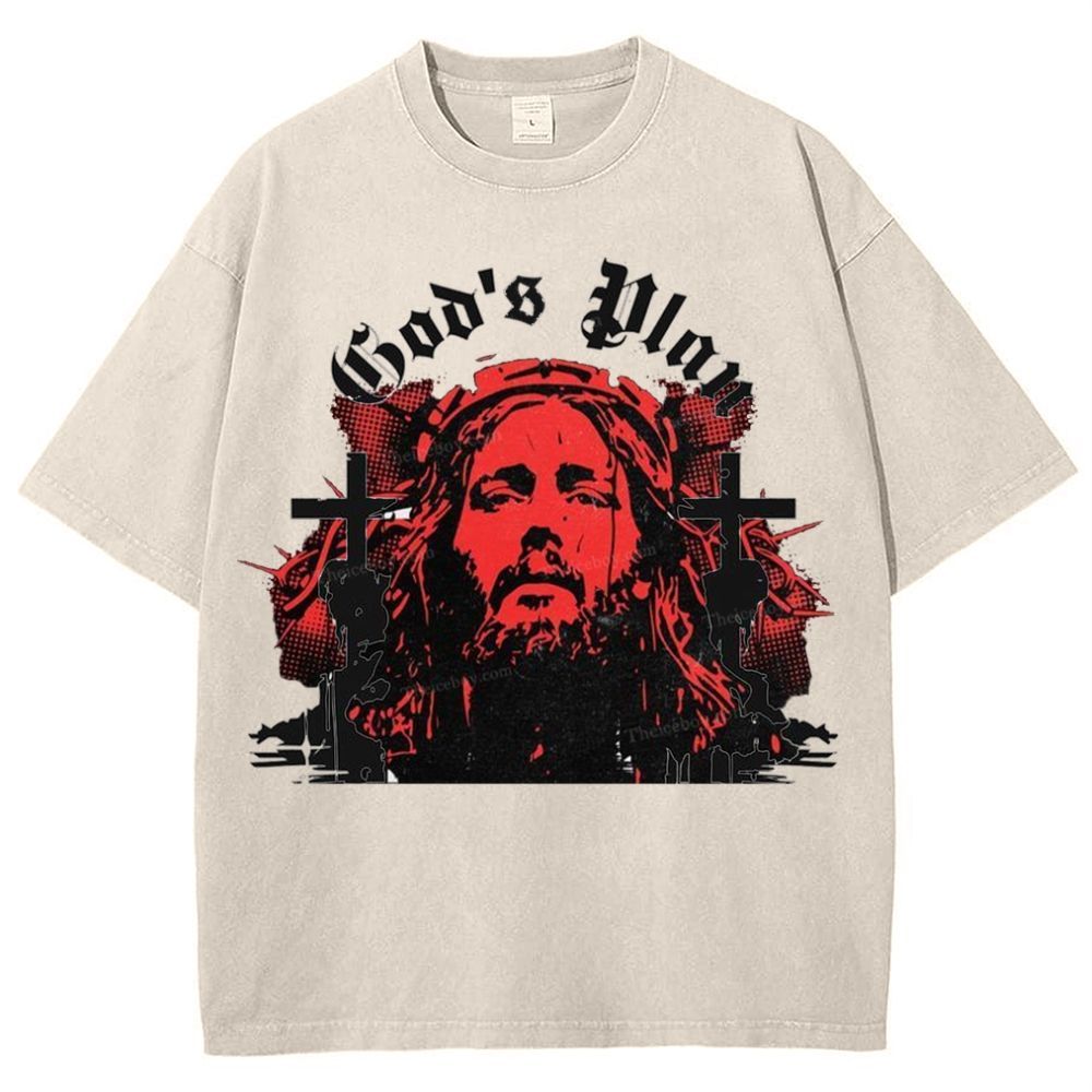 God's Plan Snowflake Vintage Washed T-Shirt