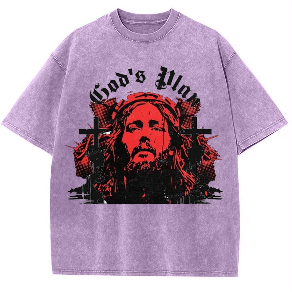 God's Plan Snowflake Vintage Washed T-Shirt