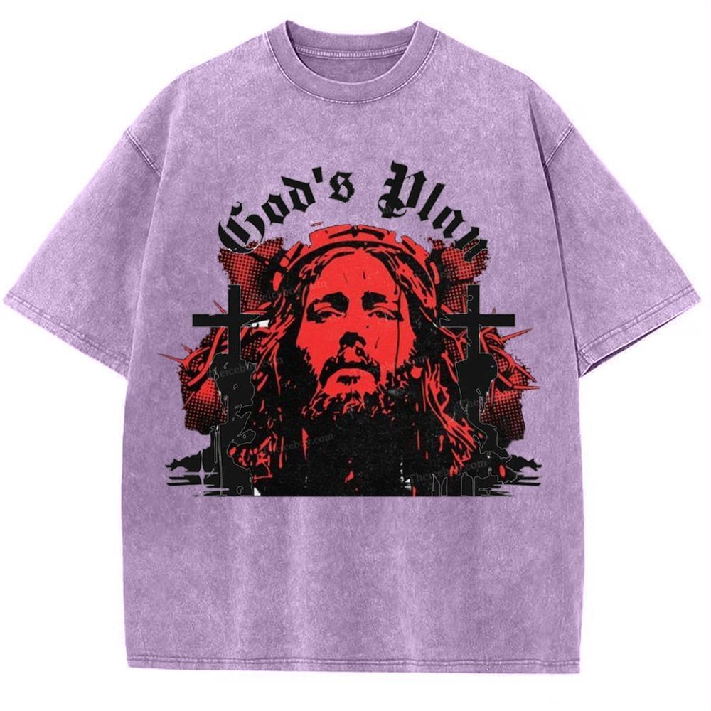 God's Plan Snowflake Vintage Washed T-Shirt