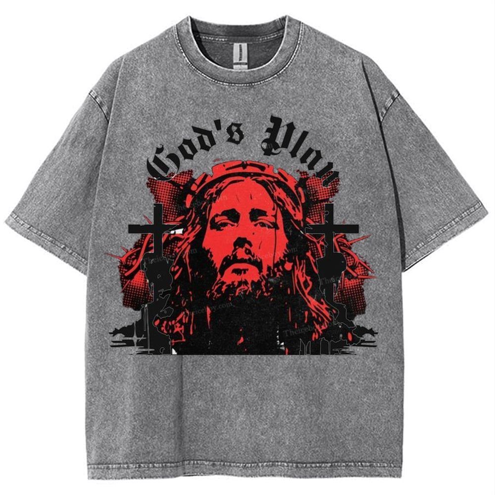 God's Plan Snowflake Vintage Washed T-Shirt