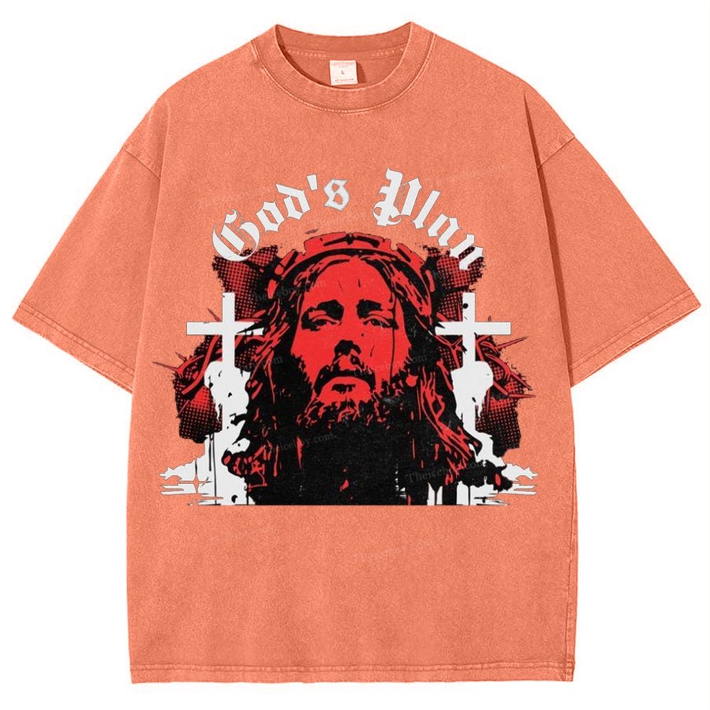 God's Plan Snowflake Vintage Washed T-Shirt