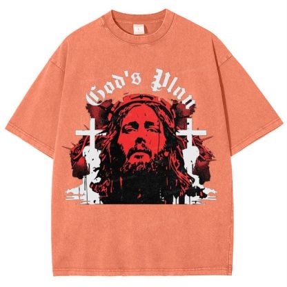 God's Plan Snowflake Vintage Washed T-Shirt
