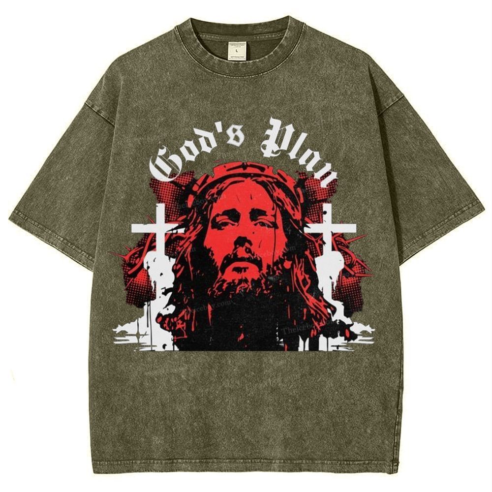 God's Plan Snowflake Vintage Washed T-Shirt