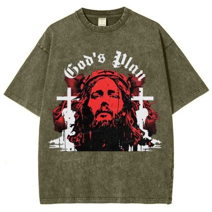 God's Plan Snowflake Vintage Washed T-Shirt