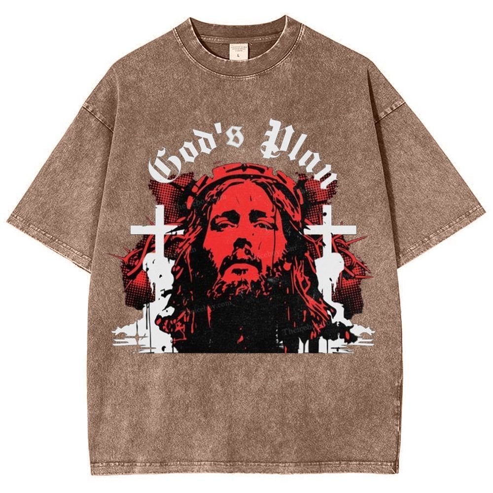 God's Plan Snowflake Vintage Washed T-Shirt