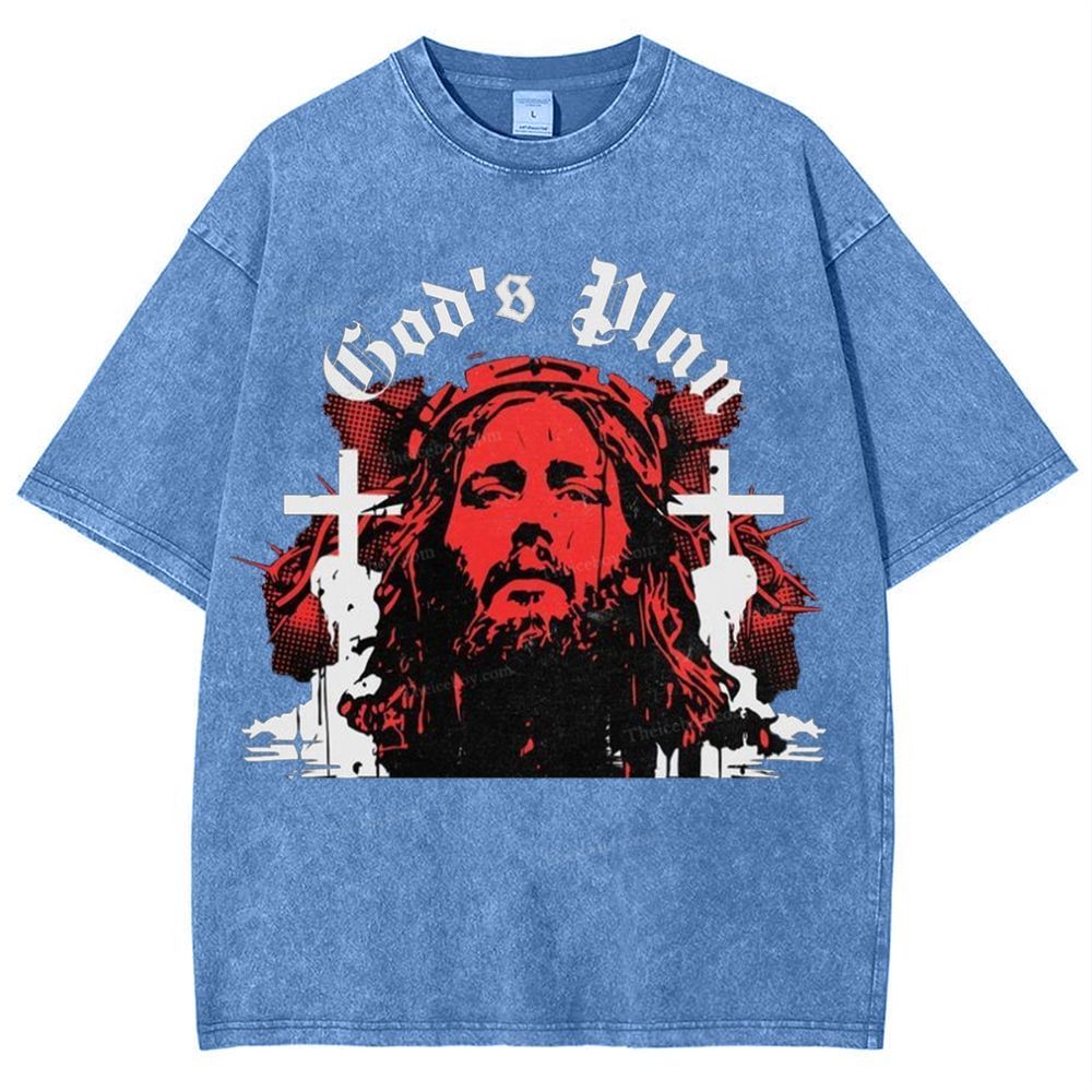 God's Plan Snowflake Vintage Washed T-Shirt