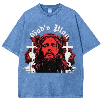 God's Plan Snowflake Vintage Washed T-Shirt