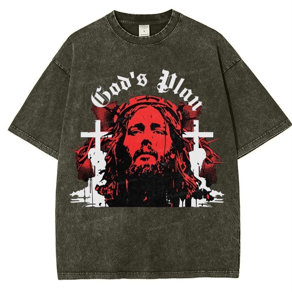 God's Plan Snowflake Vintage Washed T-Shirt