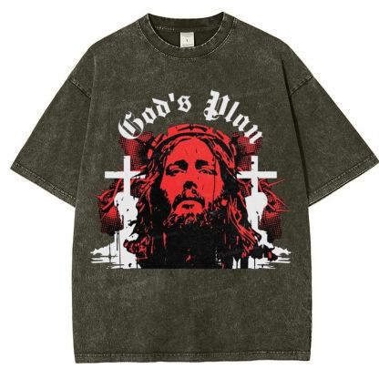 God's Plan Snowflake Vintage Washed T-Shirt