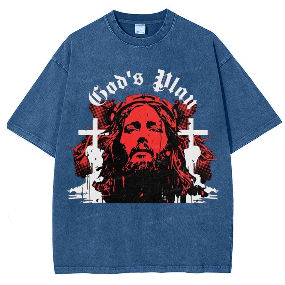 God's Plan Snowflake Vintage Washed T-Shirt