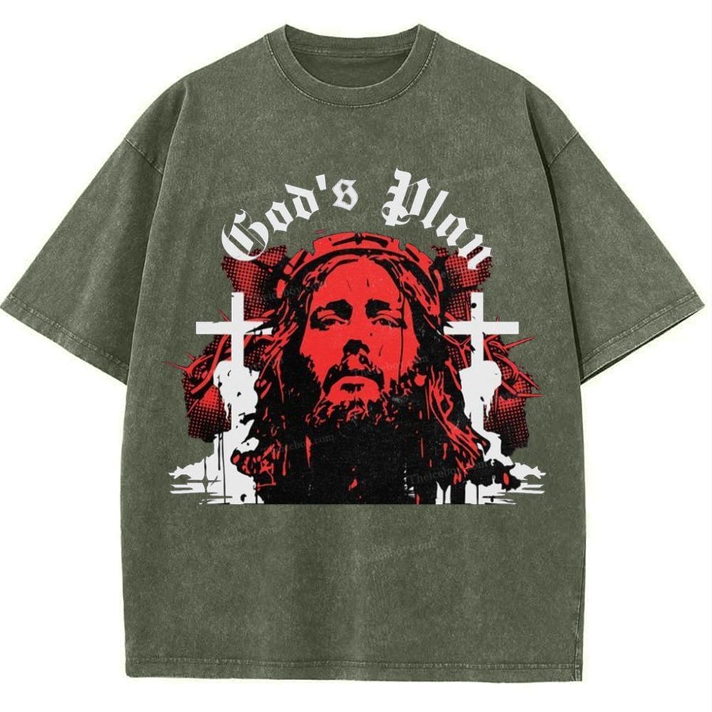 God's Plan Snowflake Vintage Washed T-Shirt