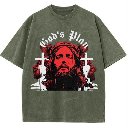 God's Plan Snowflake Vintage Washed T-Shirt