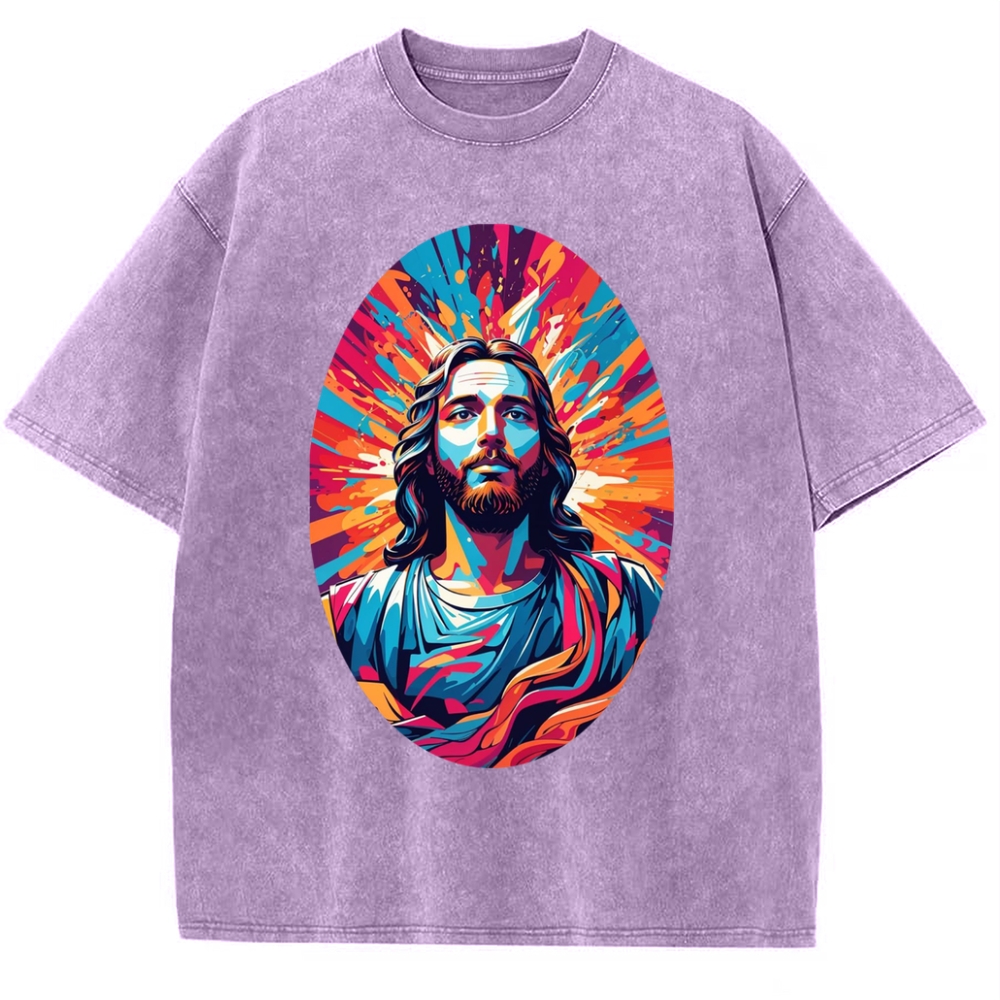 "Soul Salvation - The Arms of Jesus" Snowflake Vintage Washed T-Shirt