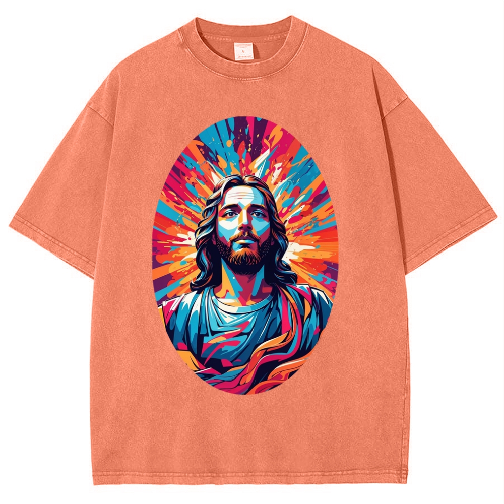 "Soul Salvation - The Arms of Jesus" Snowflake Vintage Washed T-Shirt
