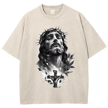 Way of the Cross Snowflake Vintage Washed T-Shirt