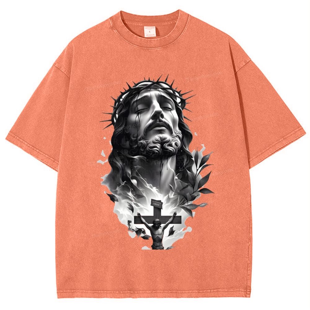 Way of the Cross Snowflake Vintage Washed T-Shirt