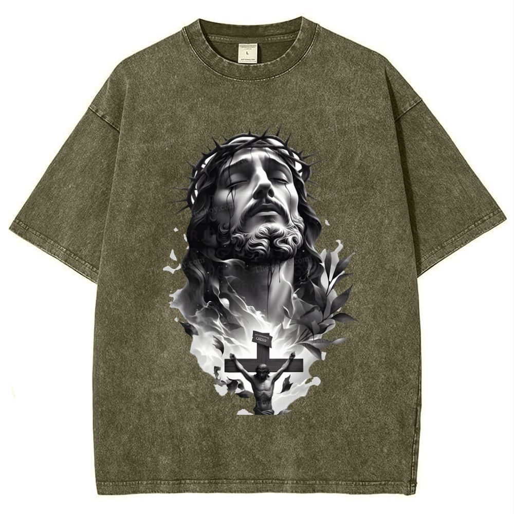 Way of the Cross Snowflake Vintage Washed T-Shirt