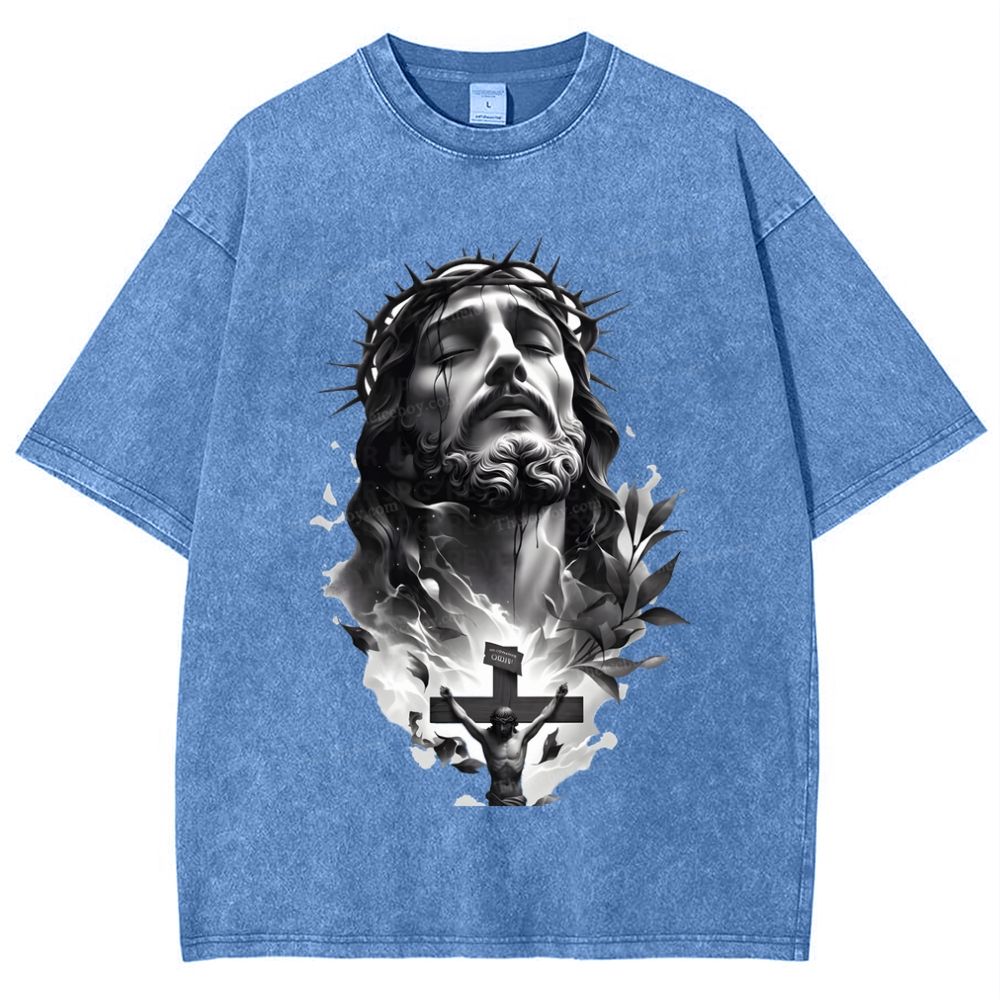 Way of the Cross Snowflake Vintage Washed T-Shirt