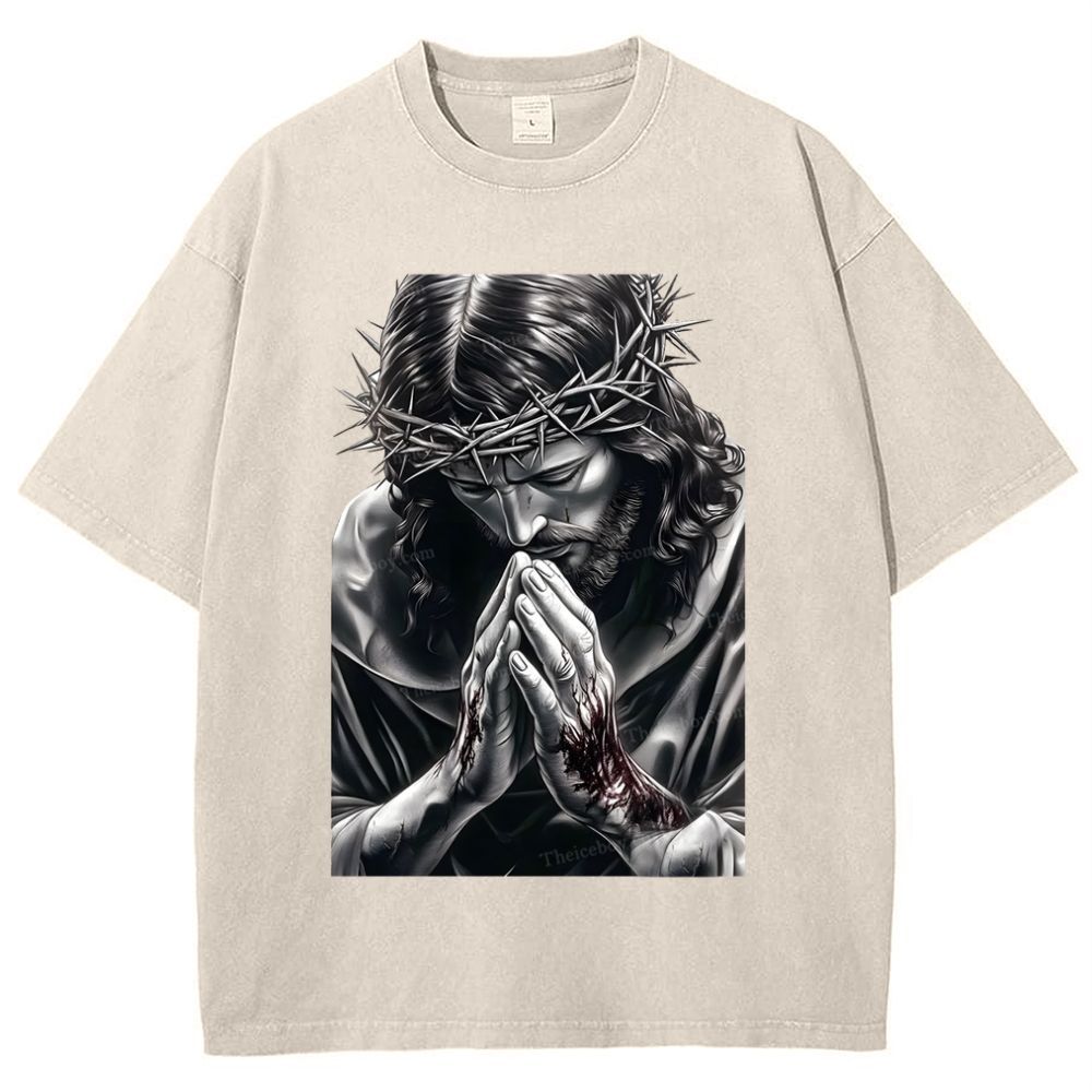 "The Light of Redemption" Snowflake Vintage Washed T-Shirt