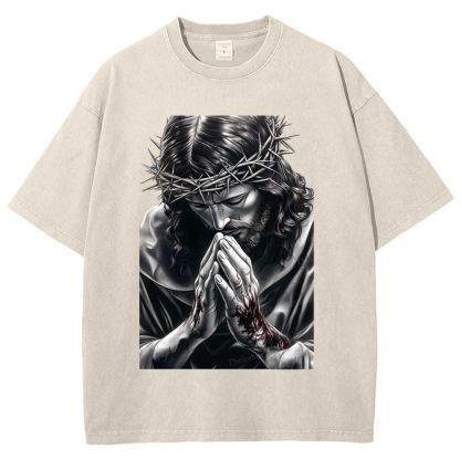 "The Light of Redemption" Snowflake Vintage Washed T-Shirt