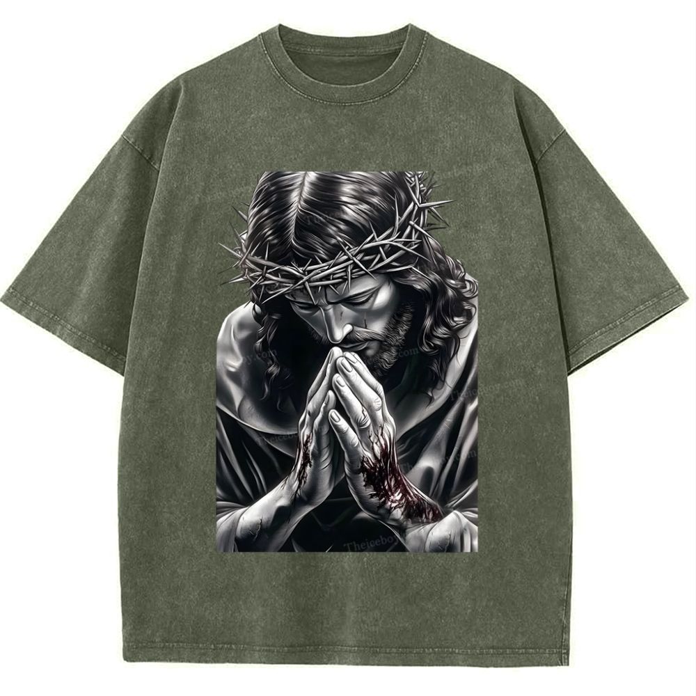 "The Light of Redemption" Snowflake Vintage Washed T-Shirt