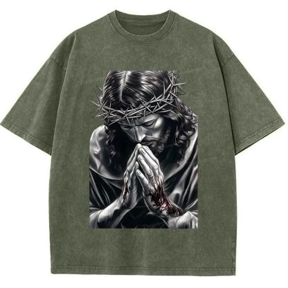 "The Light of Redemption" Snowflake Vintage Washed T-Shirt