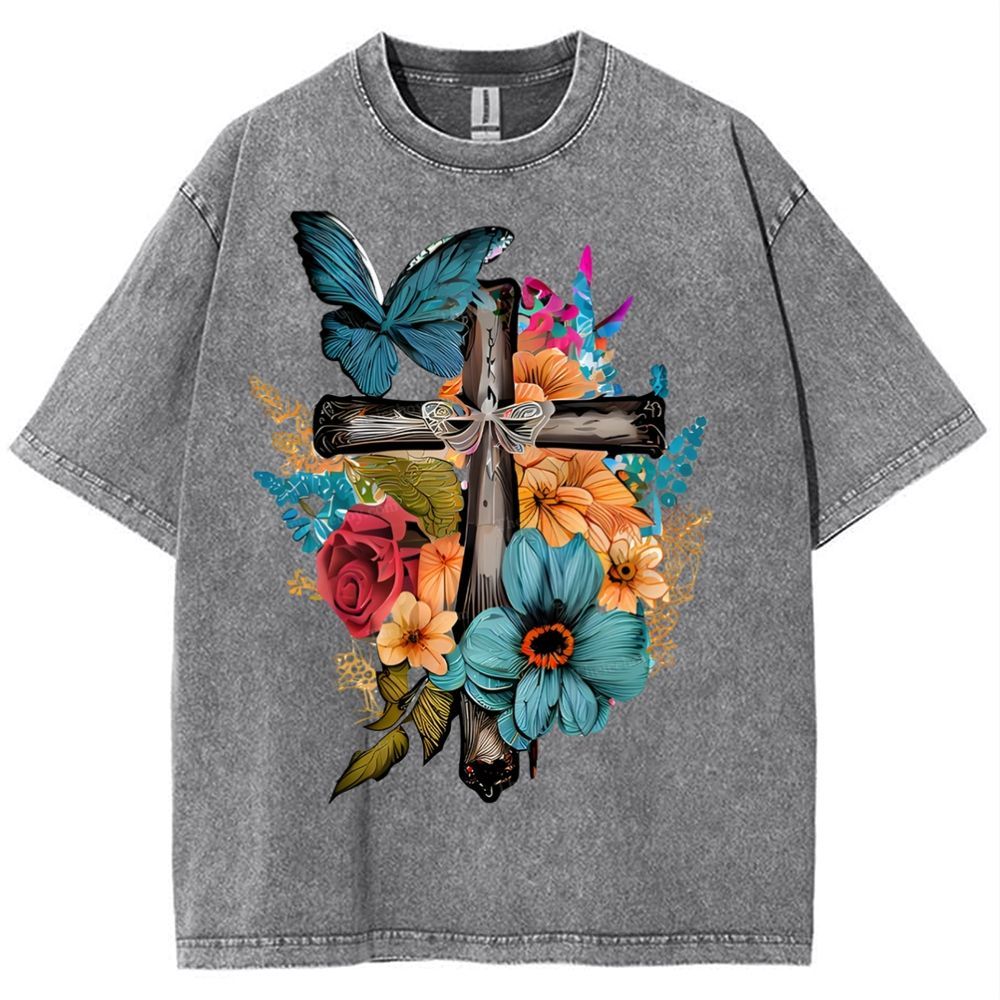 The beauty of religion Snowflake Vintage Washed T-Shirt