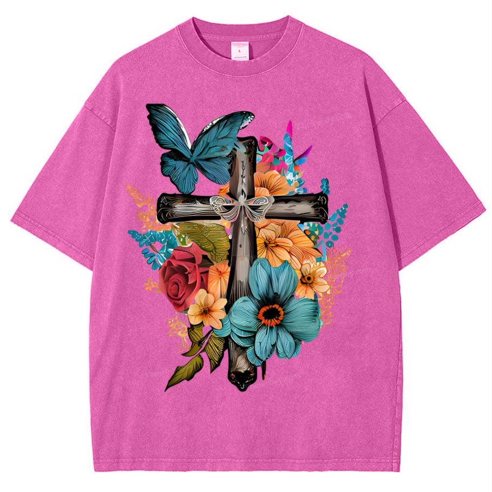 The beauty of religion Snowflake Vintage Washed T-Shirt