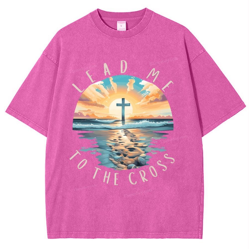 Lead Me To The Cross Snowflake Vintage Washed T-Shirt