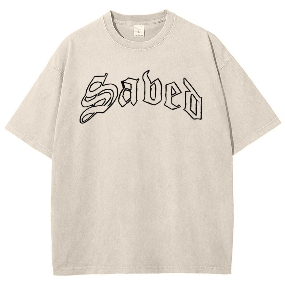 Jesus Cross Snowflake Vintage Washed T-Shirt