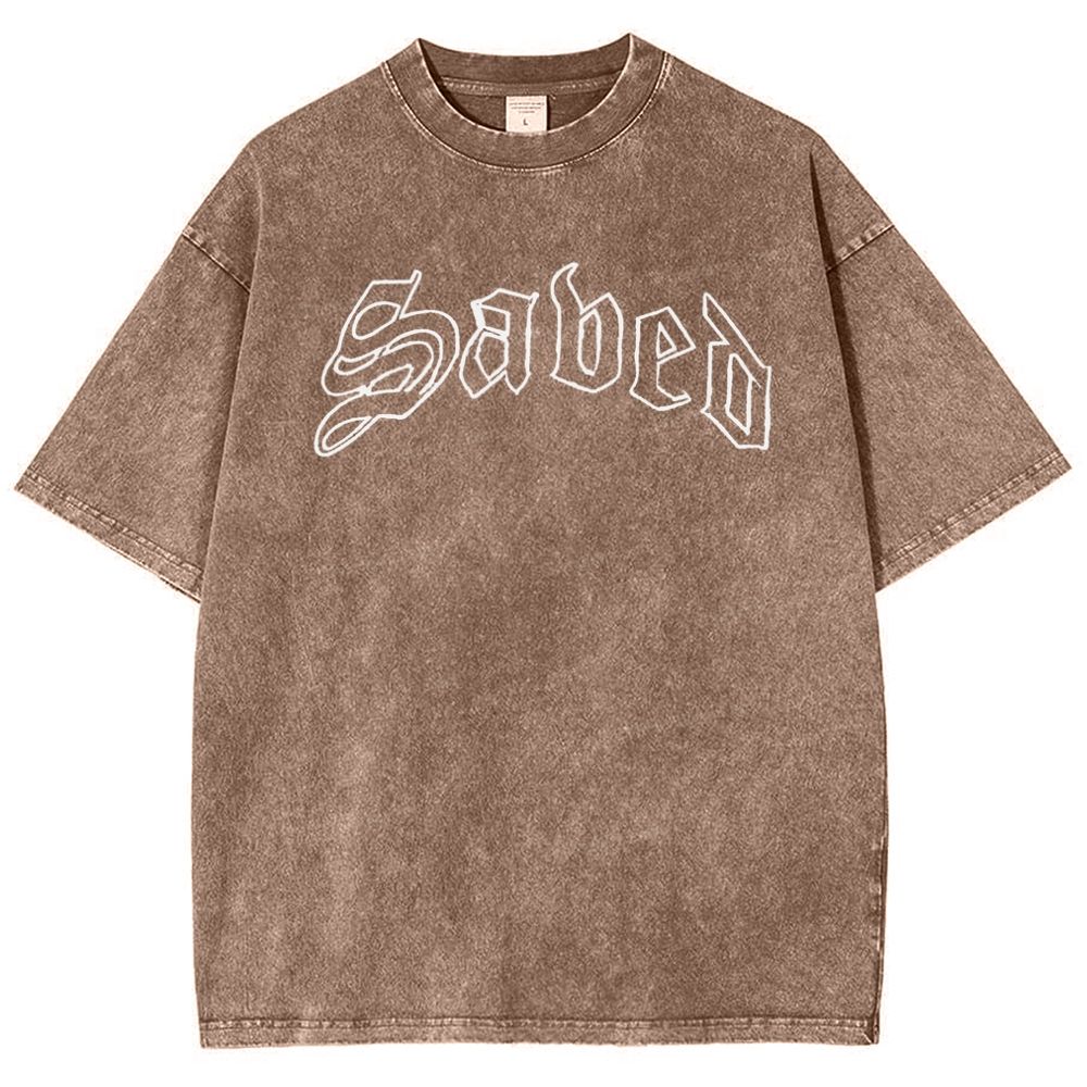 Jesus Cross Snowflake Vintage Washed T-Shirt