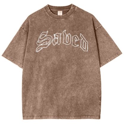 Jesus Cross Snowflake Vintage Washed T-Shirt