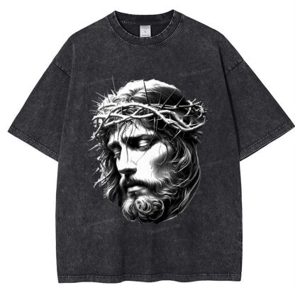 "The Transmission of Love - The Spirit of Jesus" Snowflake Vintage Washed T-Shirt