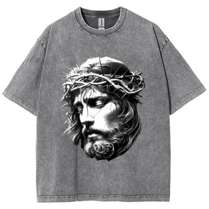 "The Transmission of Love - The Spirit of Jesus" Snowflake Vintage Washed T-Shirt