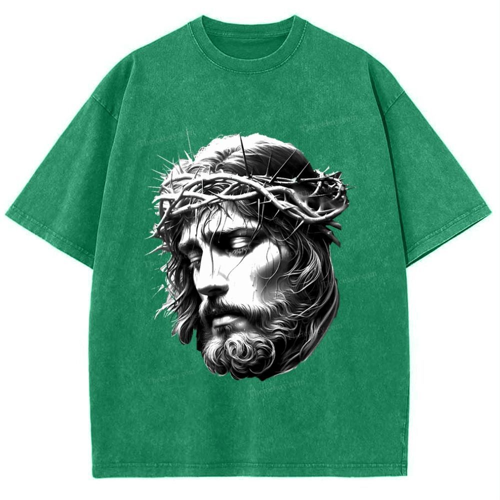 "The Transmission of Love - The Spirit of Jesus" Snowflake Vintage Washed T-Shirt