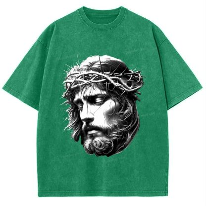 "The Transmission of Love - The Spirit of Jesus" Snowflake Vintage Washed T-Shirt