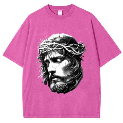 "The Transmission of Love - The Spirit of Jesus" Snowflake Vintage Washed T-Shirt