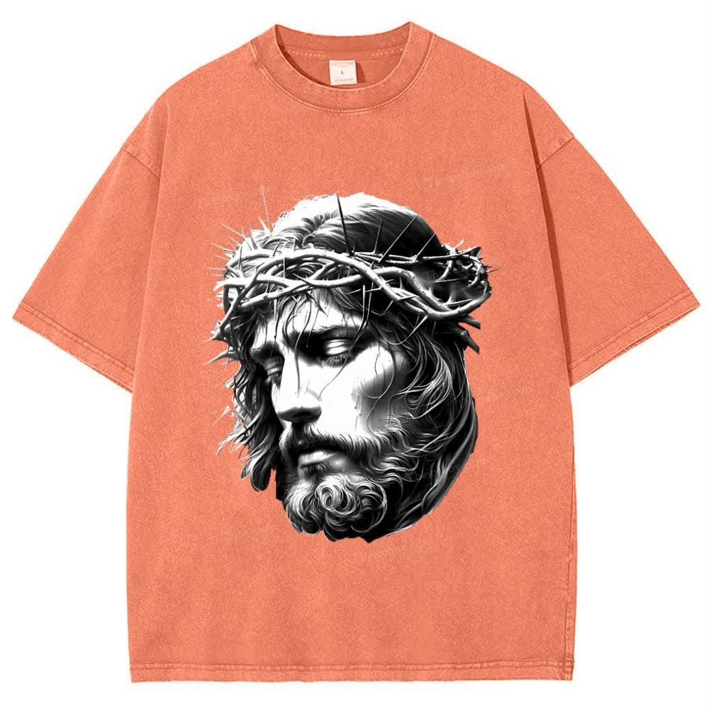 "The Transmission of Love - The Spirit of Jesus" Snowflake Vintage Washed T-Shirt