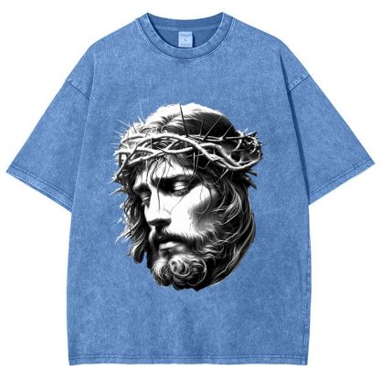 "The Transmission of Love - The Spirit of Jesus" Snowflake Vintage Washed T-Shirt