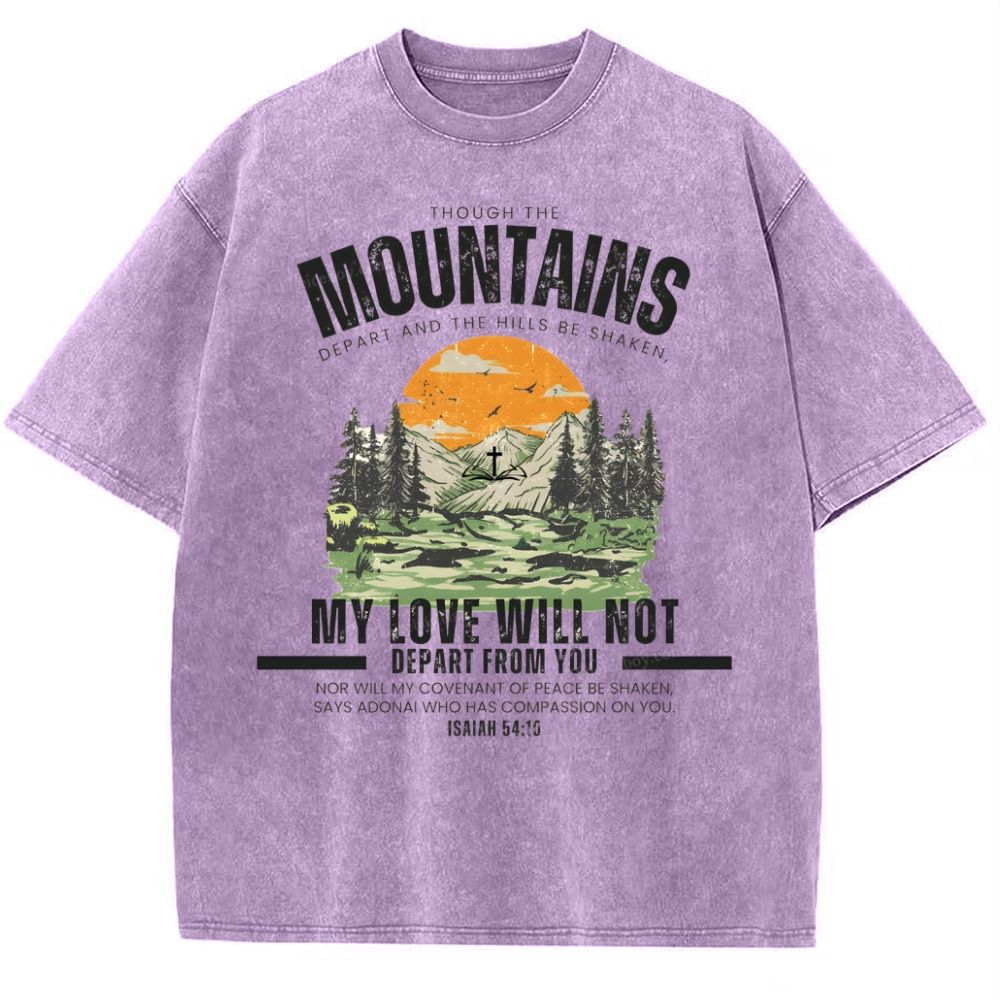 My Love Will Not Depart From You Snowflake Vintage Cotton T-Shirt