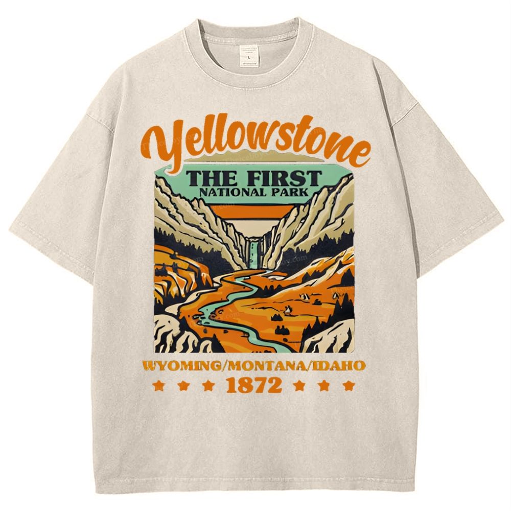 Yellow Stone Snowflake Vintage Washed T-Shirt
