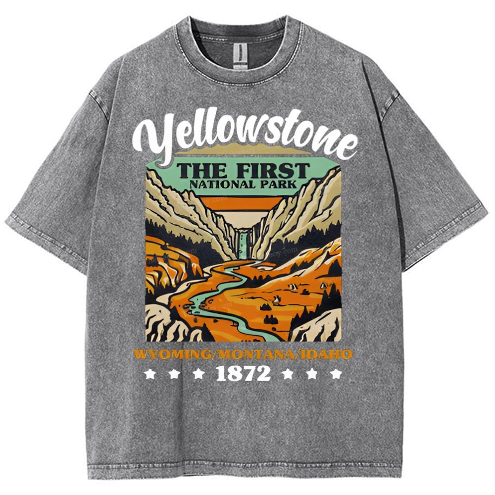 Yellow Stone Snowflake Vintage Washed T-Shirt