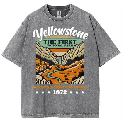 Yellow Stone Snowflake Vintage Washed T-Shirt