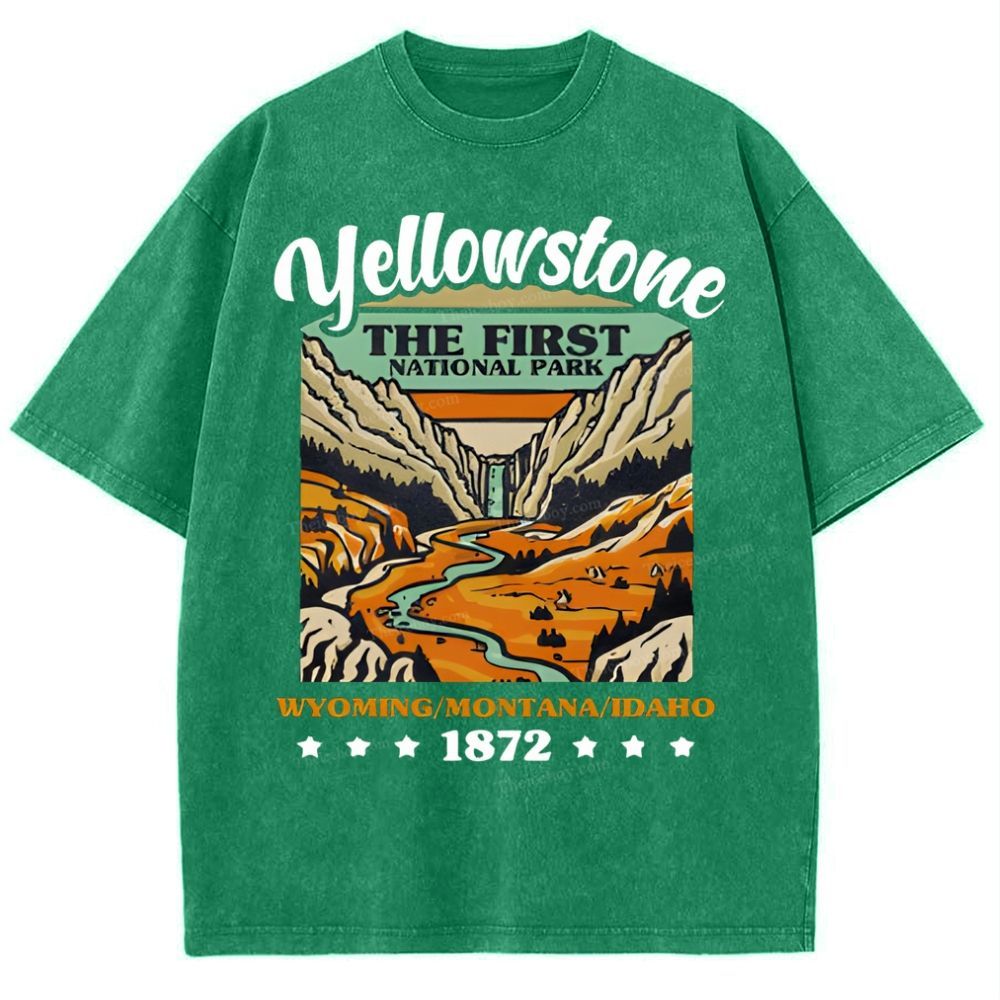 Yellow Stone Snowflake Vintage Washed T-Shirt