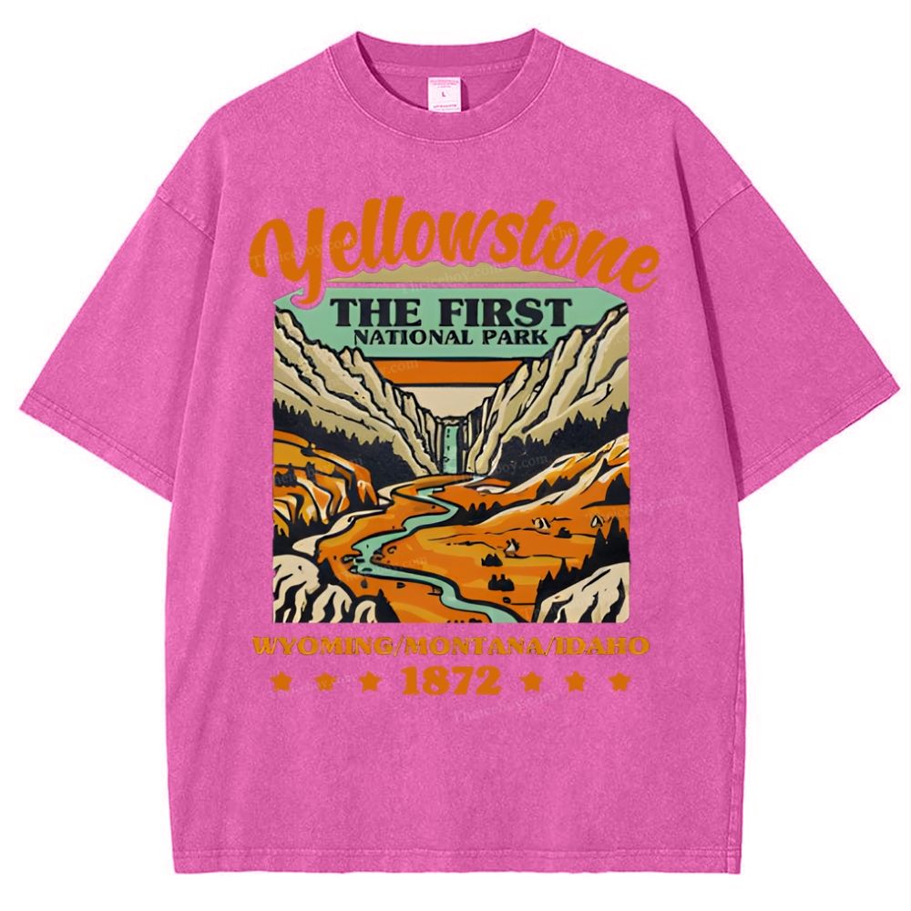 Yellow Stone Snowflake Vintage Washed T-Shirt