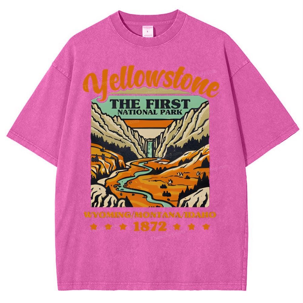 Yellow Stone Snowflake Vintage Washed T-Shirt