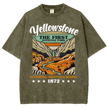 Yellow Stone Snowflake Vintage Washed T-Shirt