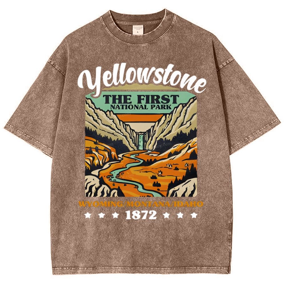 Yellow Stone Snowflake Vintage Washed T-Shirt
